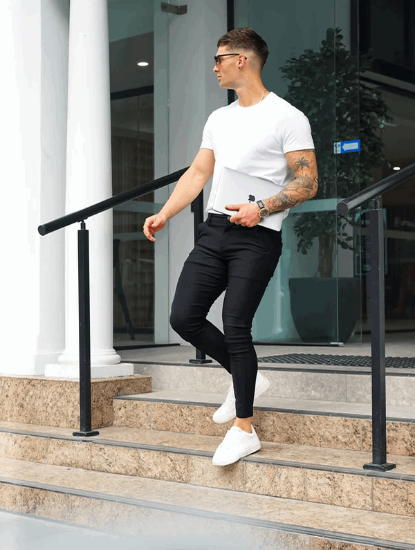 VertoFlex™ – męskie spodnie typu slim fit z elastycznym wykończeniem